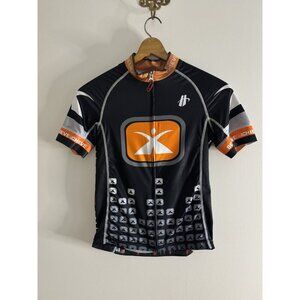 Sugoi Try Sports Cycling Jersey XS Black Orange Men’s Bike Racing Full Zip